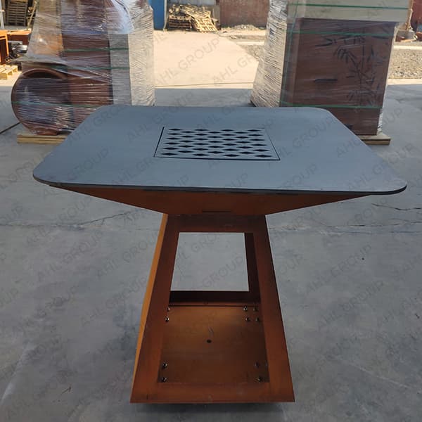 Hot Sale Camping Corten BBQ Grills With Ash Drawer